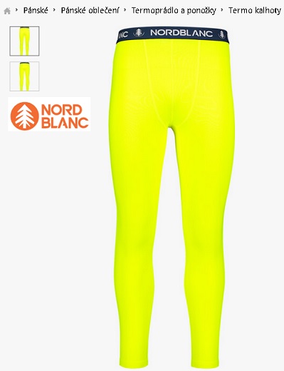 NORD BLANC * Žluté pánské zimní termo kalhoty STARTLE 